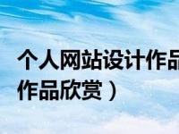 个人网站设计作品欣赏怎么写（个人网站设计作品欣赏）