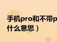 手机pro和不带pro有什么不同（手机plus是什么意思）
