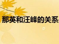那英和汪峰的关系是（那英和汪峰睡觉照片）
