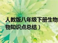 人教版八年级下册生物知识点总结图（人教版八年级下册生物知识点总结）