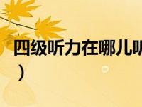 四级听力在哪儿听（今日英语四级听力怎么听）