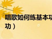 唱歌如何练基本功（今日怎么练习唱歌的基本功）