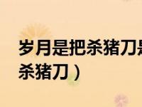 岁月是把杀猪刀是什么意思?（今日岁月是把杀猪刀）