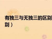 有独三与无独三的区别举例说明（今日有独三和无独三的区别）
