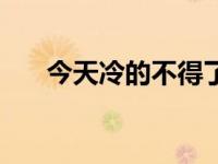 今天冷的不得了（今日天冷了别冻着）