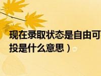 现在录取状态是自由可投什么意思（今日录取状态是自由可投是什么意思）