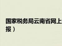 国家税务局云南省网上报税（今日云南省地方税务局网上申报）
