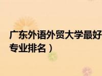 广东外语外贸大学最好的专业排名（今日广东外语外贸大学专业排名）