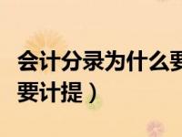 会计分录为什么要计提（今日会计做账为什么要计提）