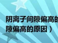 阴离子间隙偏高的原因及危害（今日阴离子间隙偏高的原因）