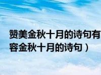 赞美金秋十月的诗句有哪些古人笔下的秋多姿多彩（今日形容金秋十月的诗句）
