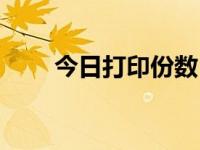 今日打印份数（今日怎么打印文件）