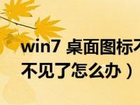 win7 桌面图标不见了（今日win7桌面图标不见了怎么办）