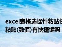 excel表格选择性粘贴快捷键是什么（今日excel表里选择性粘贴(数值)有快捷键吗）