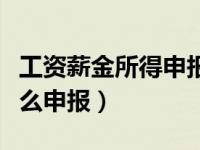 工资薪金所得申报系统（今日工资薪金所得怎么申报）