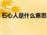石心人是什么意思（今日为什么叫石心夫人）