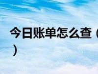 今日账单怎么查（今日银行对账单是什么样的）