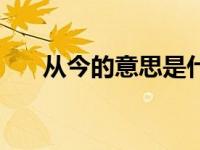 从今的意思是什么（今日从容的意思）