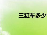 三缸车多少钱一台（今日三缸）