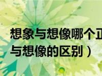 想象与想像哪个正确?有什么区别?（今日想象与想像的区别）