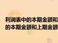 利润表中的本期金额和上期金额分别指什么（今日利润表中的本期金额和上期金额怎么填）