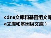 cdna文库和基因组文库的区别物种间的基因交流（今日cdna文库和基因组文库）