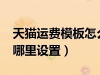 天猫运费模板怎么设置?（今日天猫运费险在哪里设置）