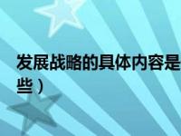 发展战略的具体内容是什么（今日发展战略的常见类型有哪些）