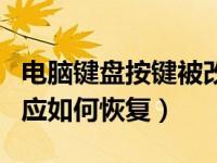 电脑键盘按键被改了（今日电脑键盘被改键了应如何恢复）