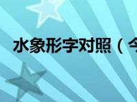 水象形字对照（今日水的象形文字是什么）