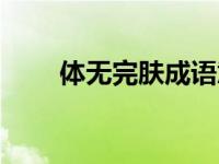 体无完肤成语意思（今日体无完肤）