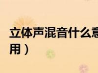 立体声混音什么意思（今日立体声混音有什么用）