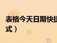 表格今天日期快捷键（今日表格插入行快捷方式）