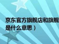京东官方旗舰店和旗舰店有什么区别（今日京东官方旗舰店是什么意思）