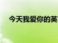 今天我爱你的英文（今日我爱你的英文）