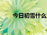 今日初雪什么意思（今日初见简谱）