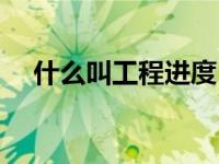 什么叫工程进度（今日什么是工程进度）