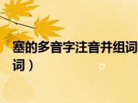 塞的多音字注音并组词都有哪些（今日塞的多音字加拼音组词）