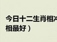 今日十二生肖相冲列表（今日十二生肖哪个属相最好）