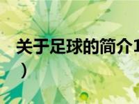 关于足球的简介100字（今日足球简介100字）
