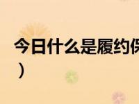 今日什么是履约保函呢（今日什么是履约保函）