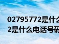 02795772是什么电话号码?（今日02795522是什么电话号码）