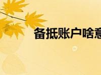 备抵账户啥意思（今日备抵账户）