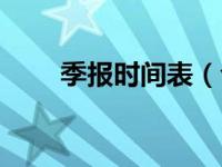 季报时间表（今日季度报表怎么做）