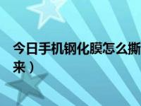 今日手机钢化膜怎么撕下来视频（今日手机钢化膜怎么撕下来）