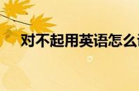 对不起用英语怎么说 常见道歉英语表达