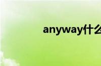 anyway什么意思 用法详解