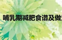 哺乳期减肥食谱及做法 健康瘦身营养餐指南